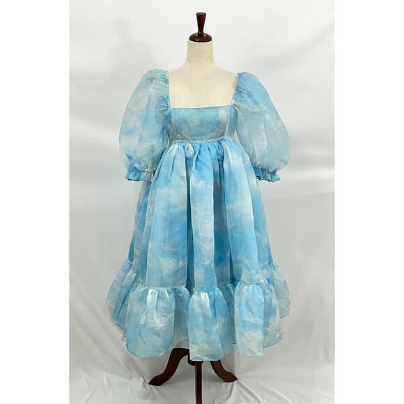 SELKIE Sz S Small Head in the Clouds French Puff Dress NWT - Picture 15 of 16